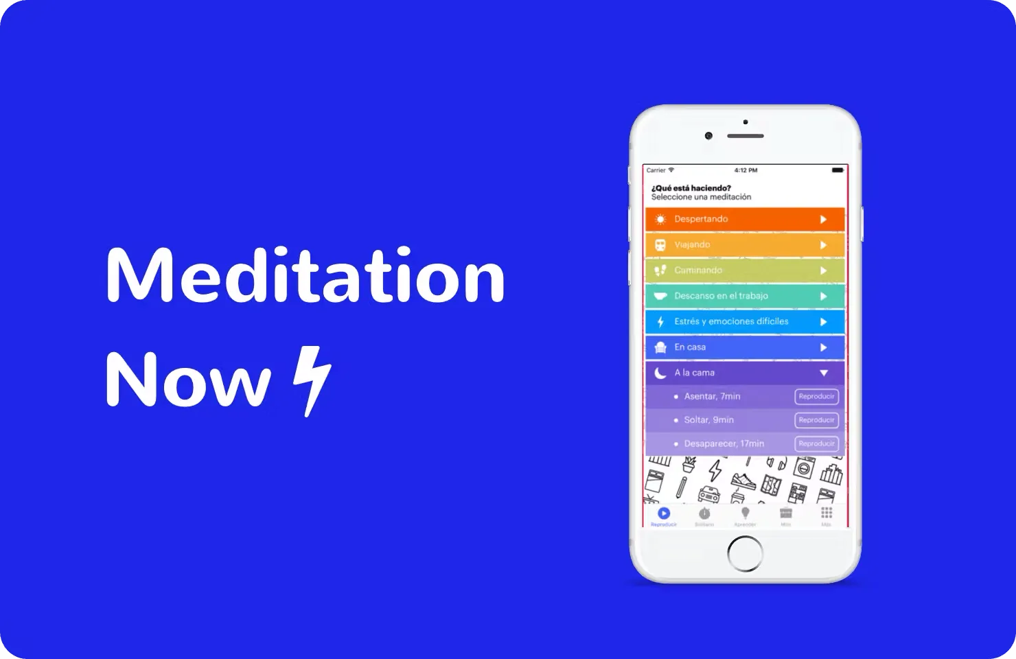 Meditation Now - meditation app Header