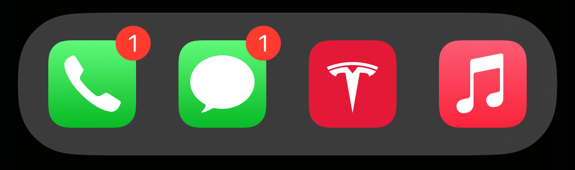Bottom row of iPhone icons