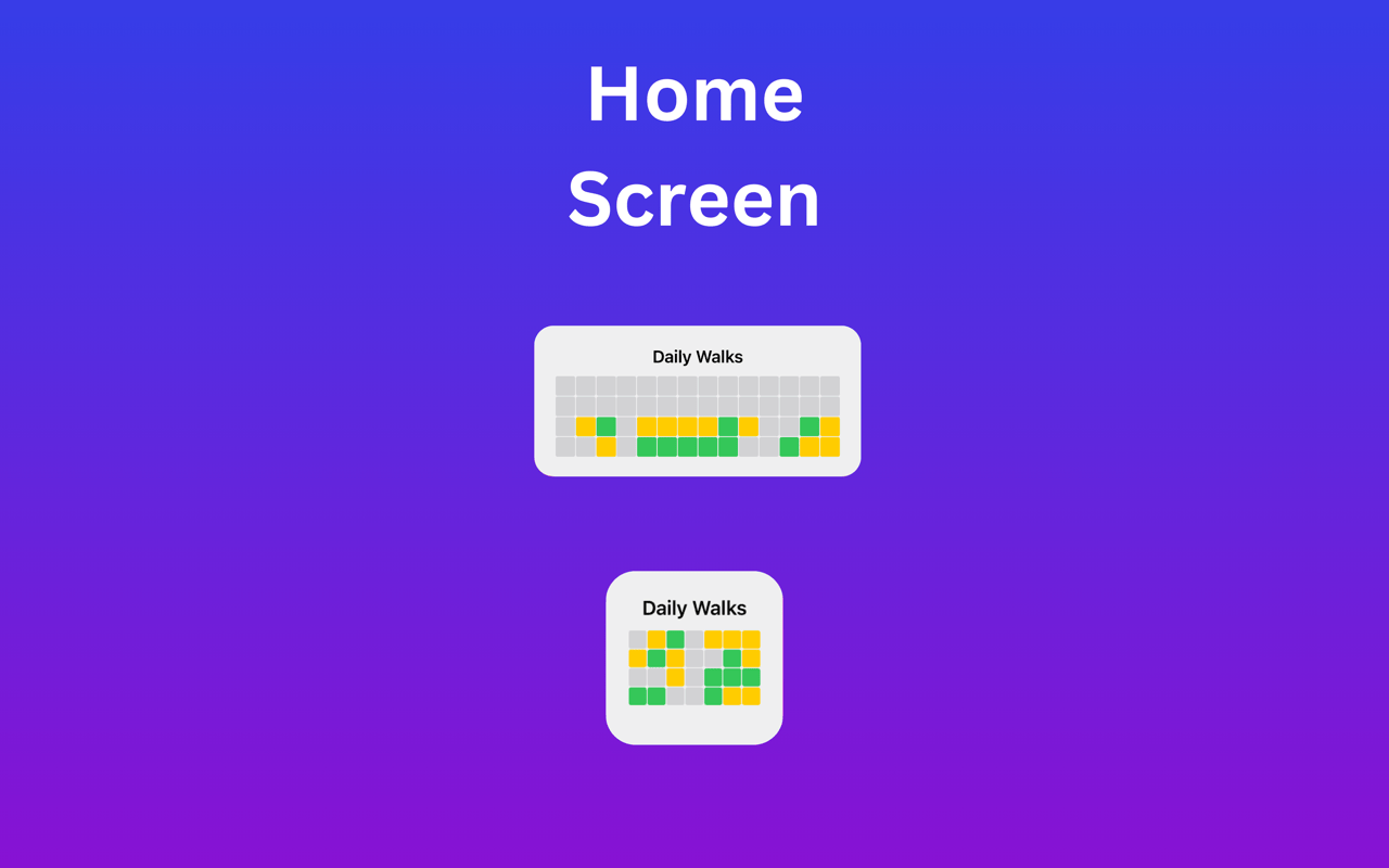 iPhone widget support in One Walk A Day