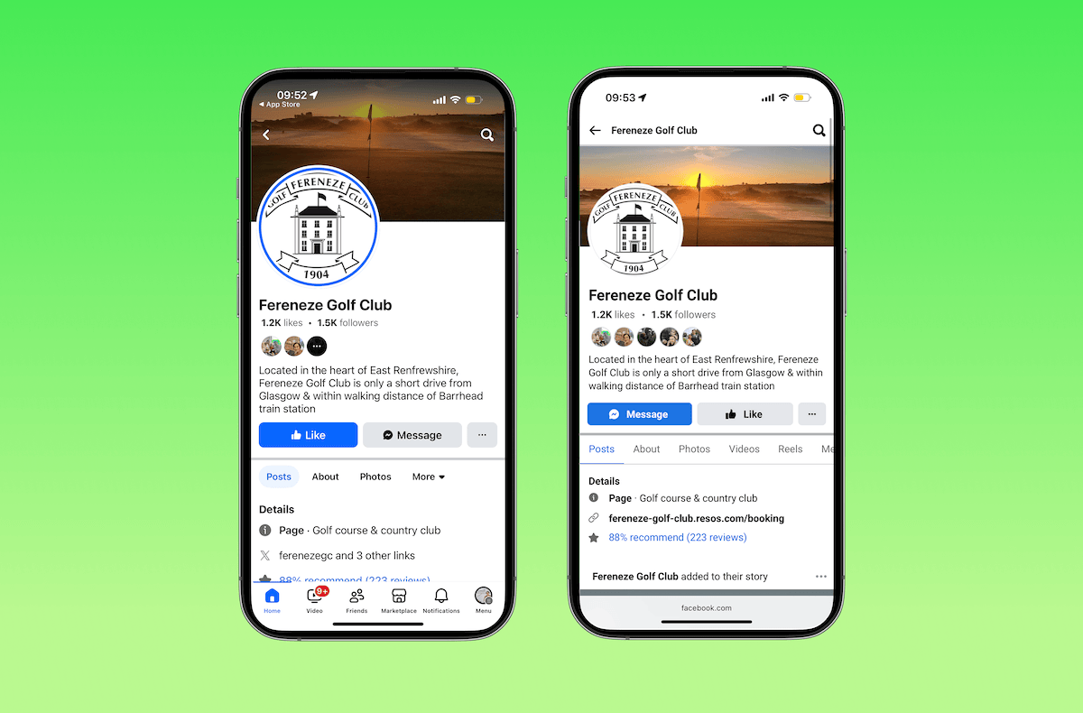 Facebook as a PWA vs an App on iOS