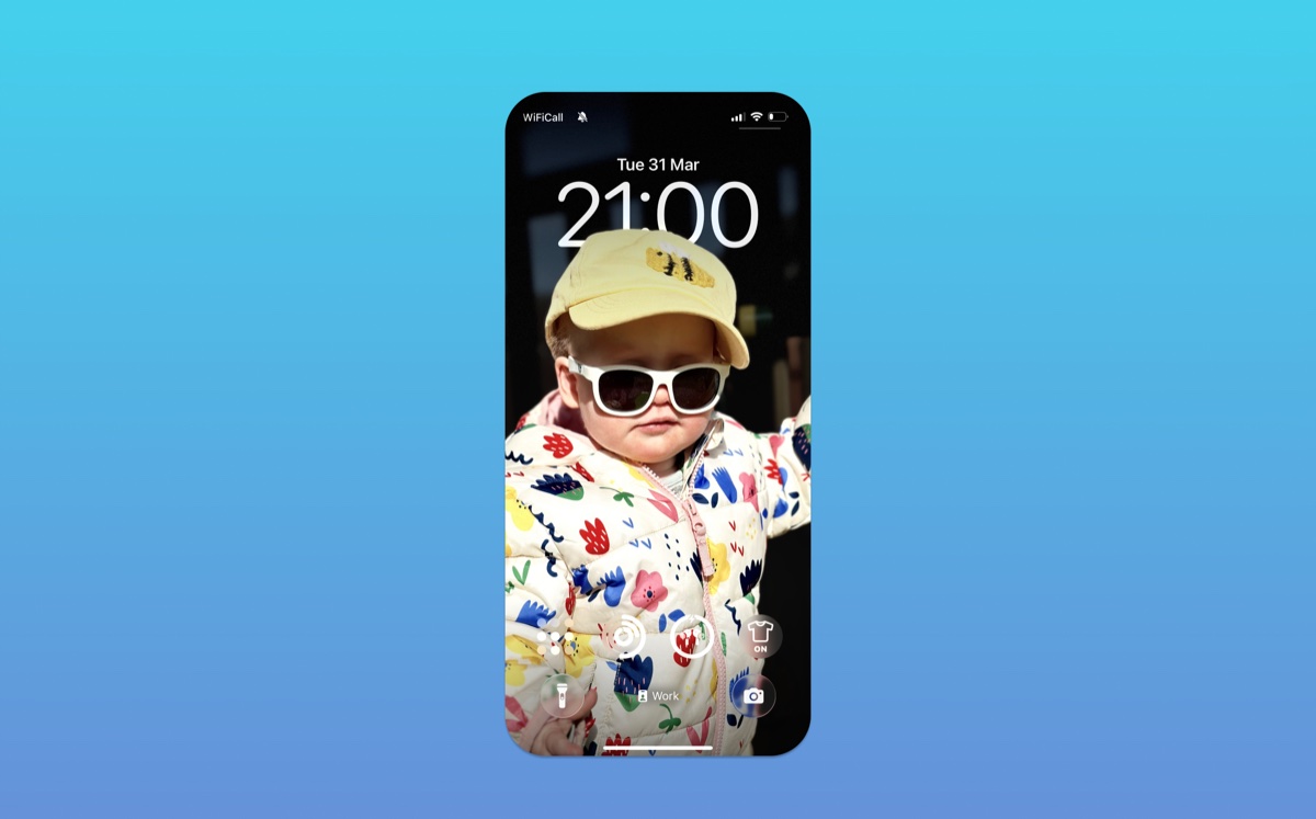 My iPhone lock screen in Work Focus Mode