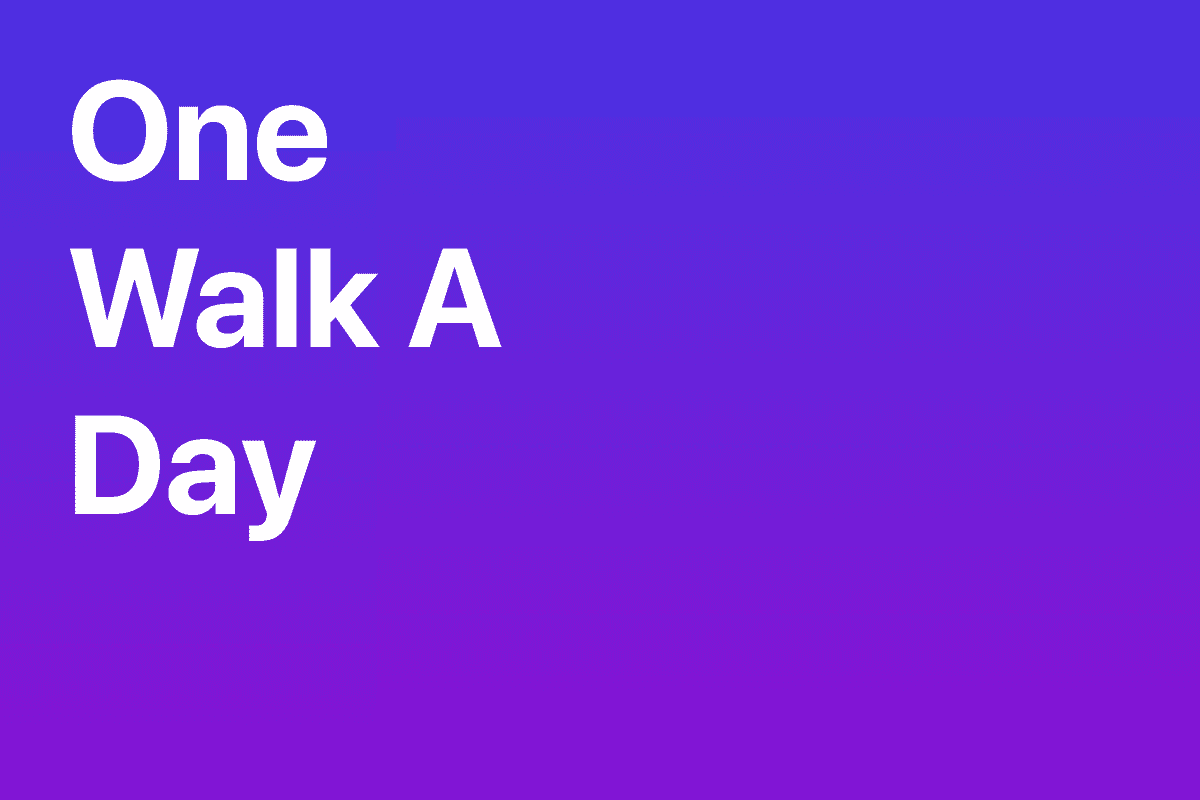 One Walk A Day Header