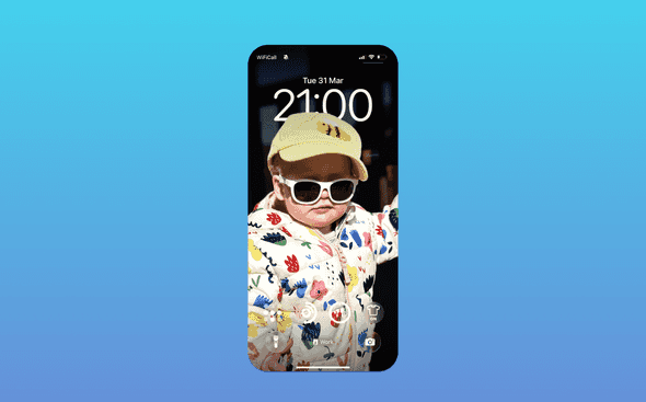 My iPhone lock screen in Work Focus Mode